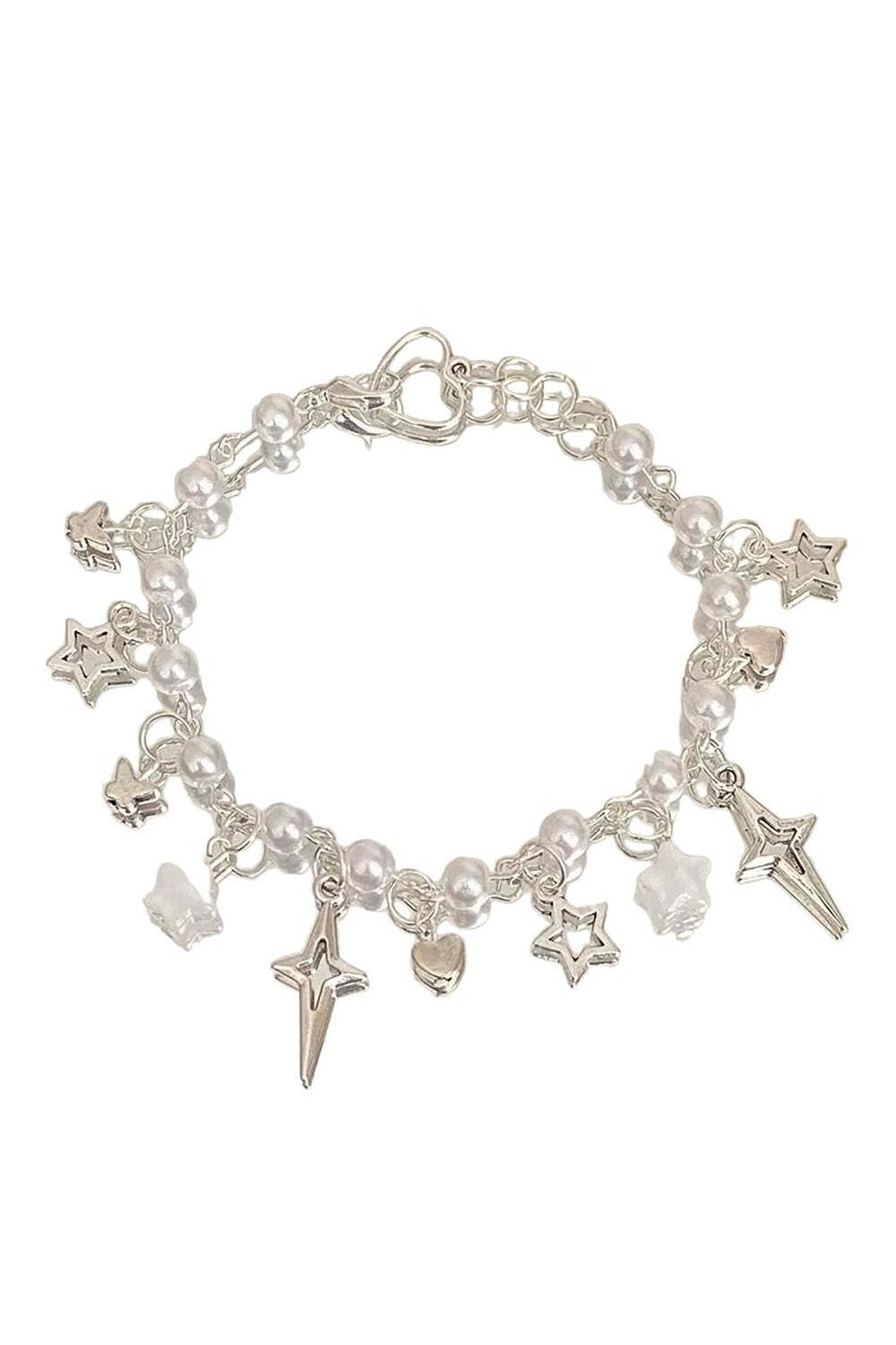 New Style Trends - Y2k Star Bow Knot Beaded Bracelet - Outfit Ideas