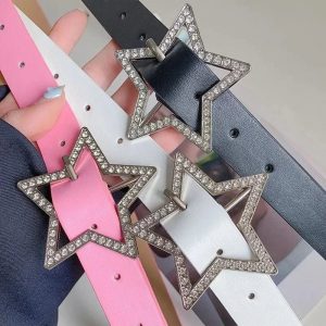 New Style Trends - Y2k Star Buckle Rhinestone Belt - Outfit Ideas