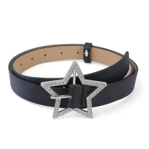 New Style Trends - Y2k Star Buckle Rhinestone Belt - Outfit Ideas