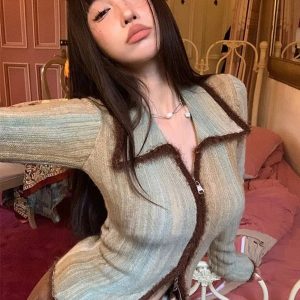 New Style Trends - Y2k Tie Dye Knit Cardigan - Outfit Ideas