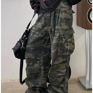 New Style Trends - Y2k Urban Camo Cargo Pants - Outfit Ideas