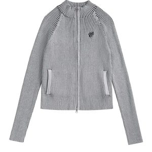 New Style Trends - Y2k Urban Ribbed Zip-Up Jacket - Outfit Ideas