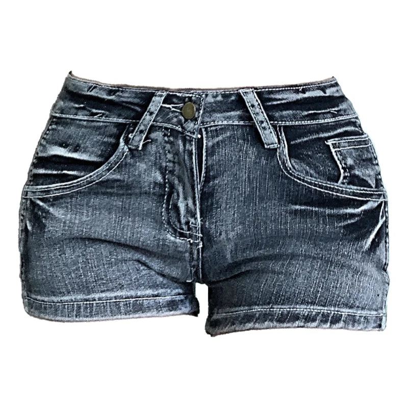 New Style Trends - Y2k Urban Wave Denim Shorts - Outfit Ideas