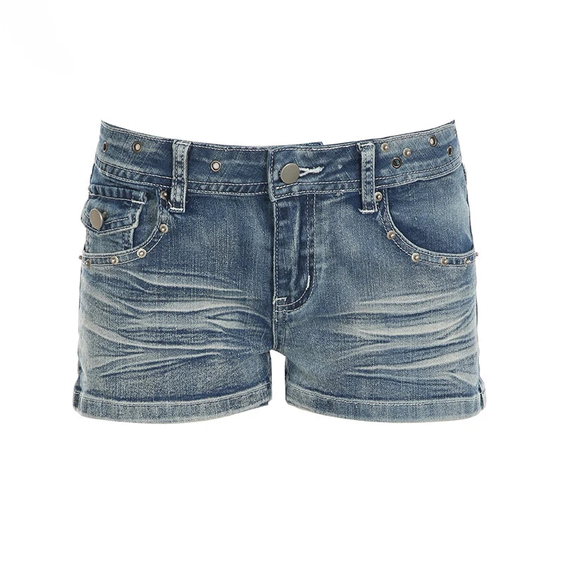 New Style Trends - Y2k Wave Wash Cuffed Shorts - Outfit Ideas